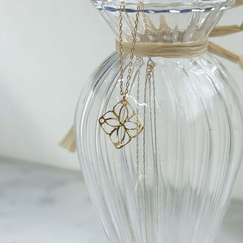 ajisai K18 项链 【FN133】 - 项链 - 其他金属 金色