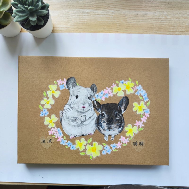 【定制】手绘宠物龙猫相册|生日 情侣 周年纪念 毛孩 相册 - 相簿/相册 - 纸 