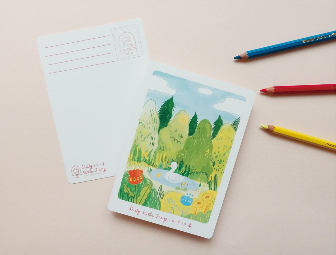 Daily Little Thing | Sweet Dream Postcard 鸭鸭美梦明信片 - 卡片/明信片 - 纸 