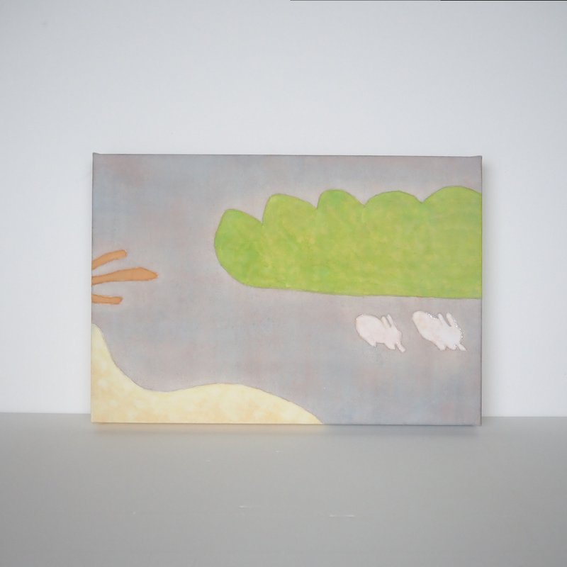 日本画【他们也来了2】使用日本画材料的绘画作品 - 海报/装饰画/版画 - 纸 紫色