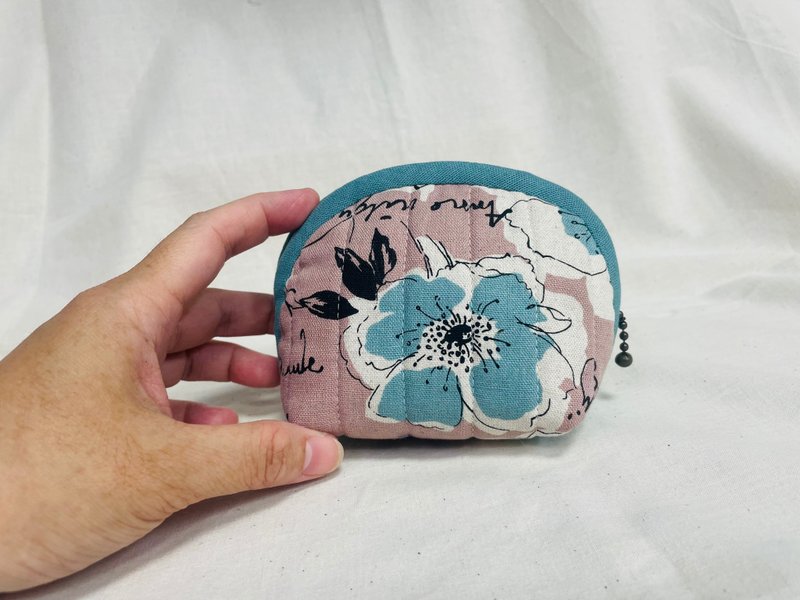 小物包-现货一个 - 化妆包/杂物包 - 棉．麻 蓝色