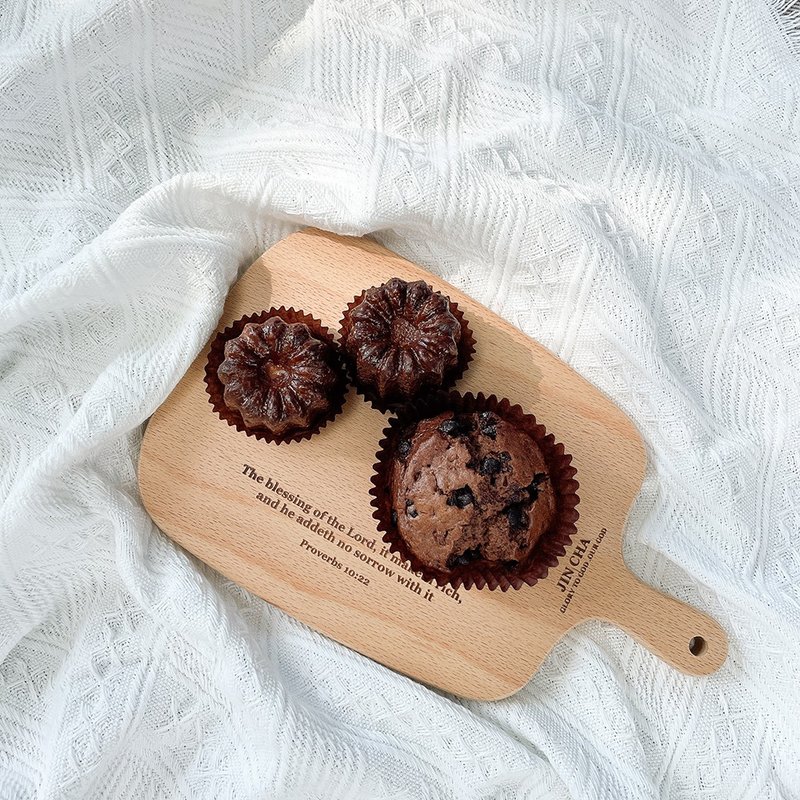 JIN CHA GOD-文创 刻字实木砧板经文款耶和华的祝福使人富足/基督 - 托盘/砧板 - 木头 