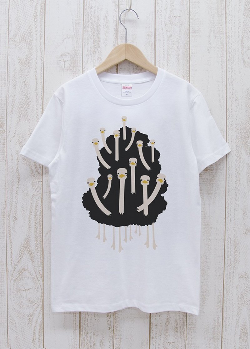 Dacho Club Tee White / R004-T-WH - 中性连帽卫衣/T 恤 - 棉 白色