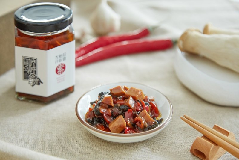 【嬷嬷觅呀】梅香杏鲍菇酱 (170克独享瓶装) - 酱料/调味料 - 新鲜食材 红色