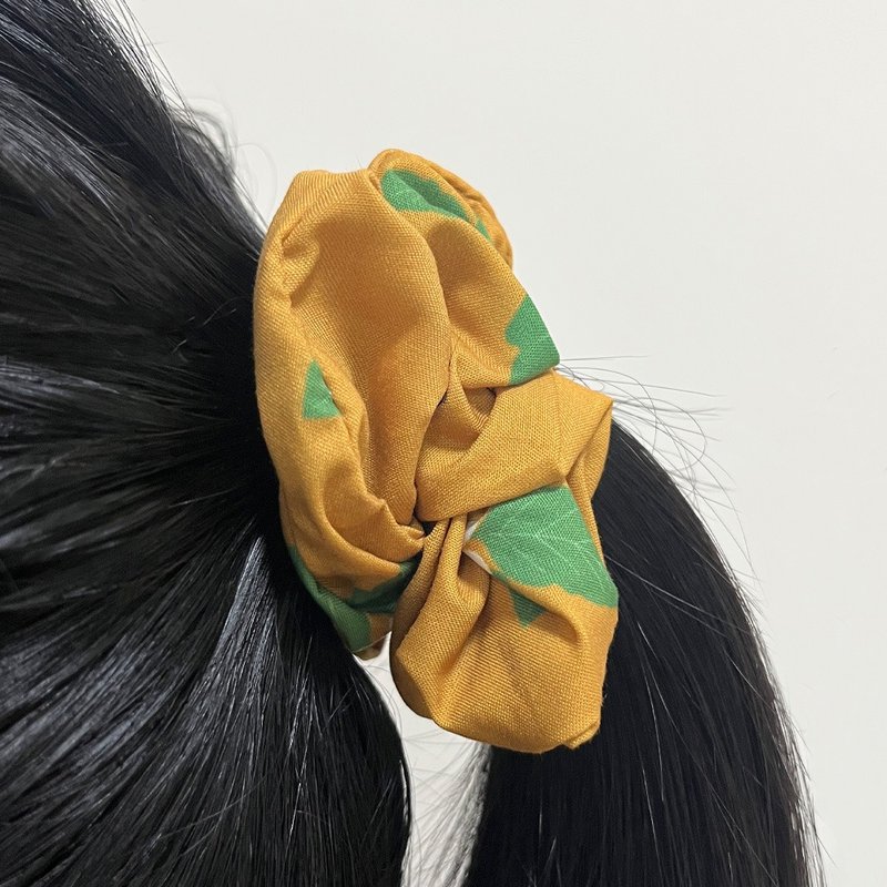 台湾手工制造 大肠发圈 阿美族龙葵印花 - 发饰 - 聚酯纤维 