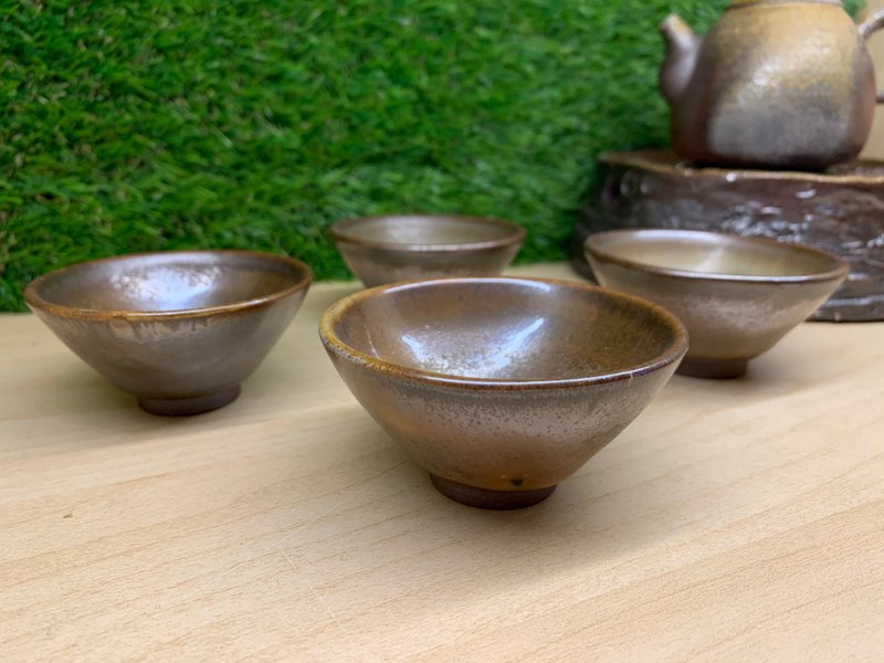 品茗斗笠杯 l 柴烧 - 茶具/茶杯 - 陶 多色