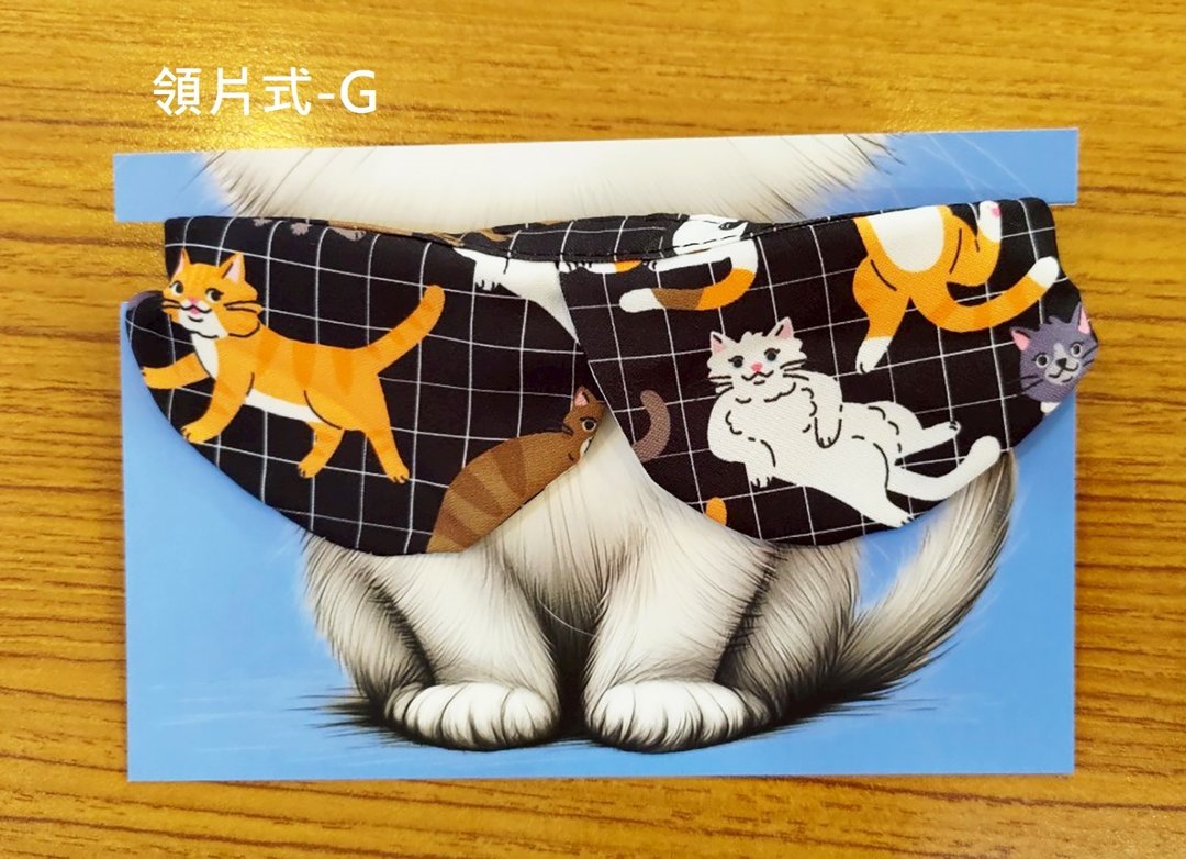 3猫小铺独家设计猫咪图案项圈-领片款G - 项圈/牵绳 - 聚酯纤维 