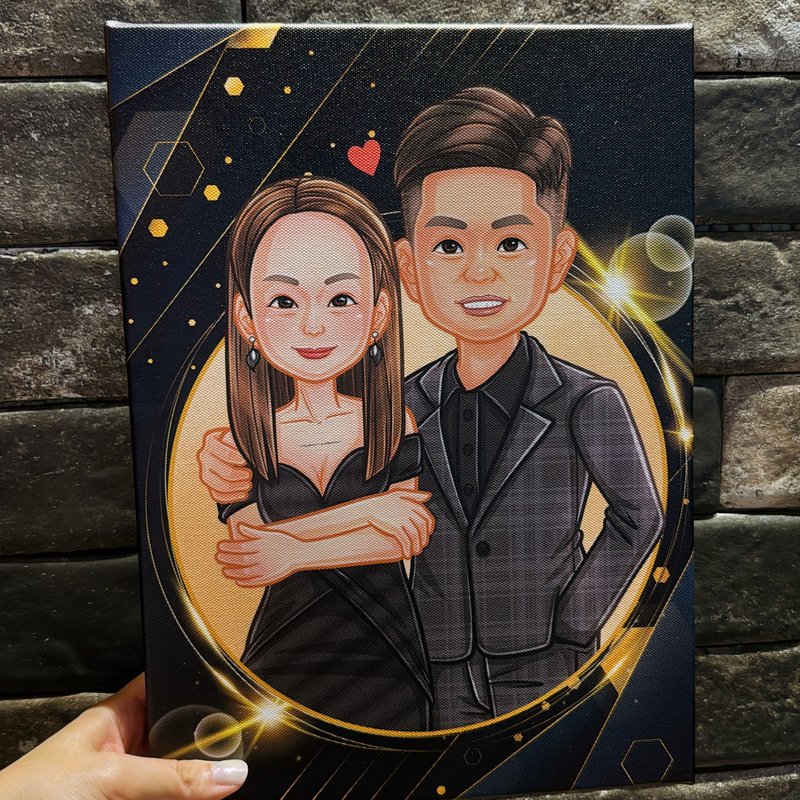 【结婚/礼服似颜绘】人像画/亲情/纪念/爱情 (收费以人数计) - 电子手绘真人画像/绘画/插画 - 其他材质 