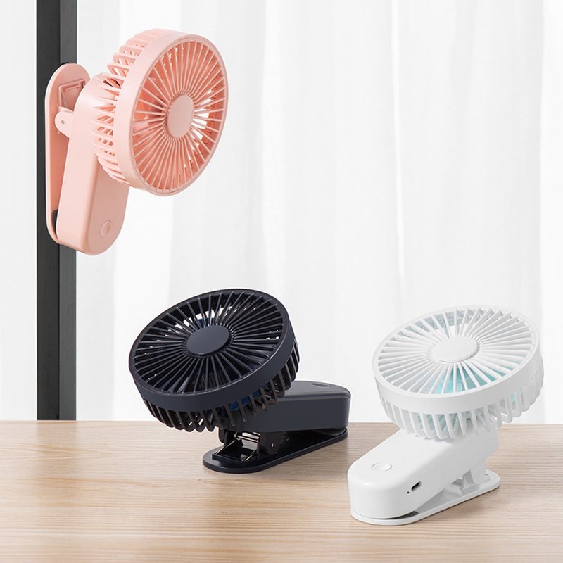 【微慢】USB磁吸夹式桌面清凉风扇 USB风扇  磁吸 手持风扇 - 电扇 - 塑料 白色