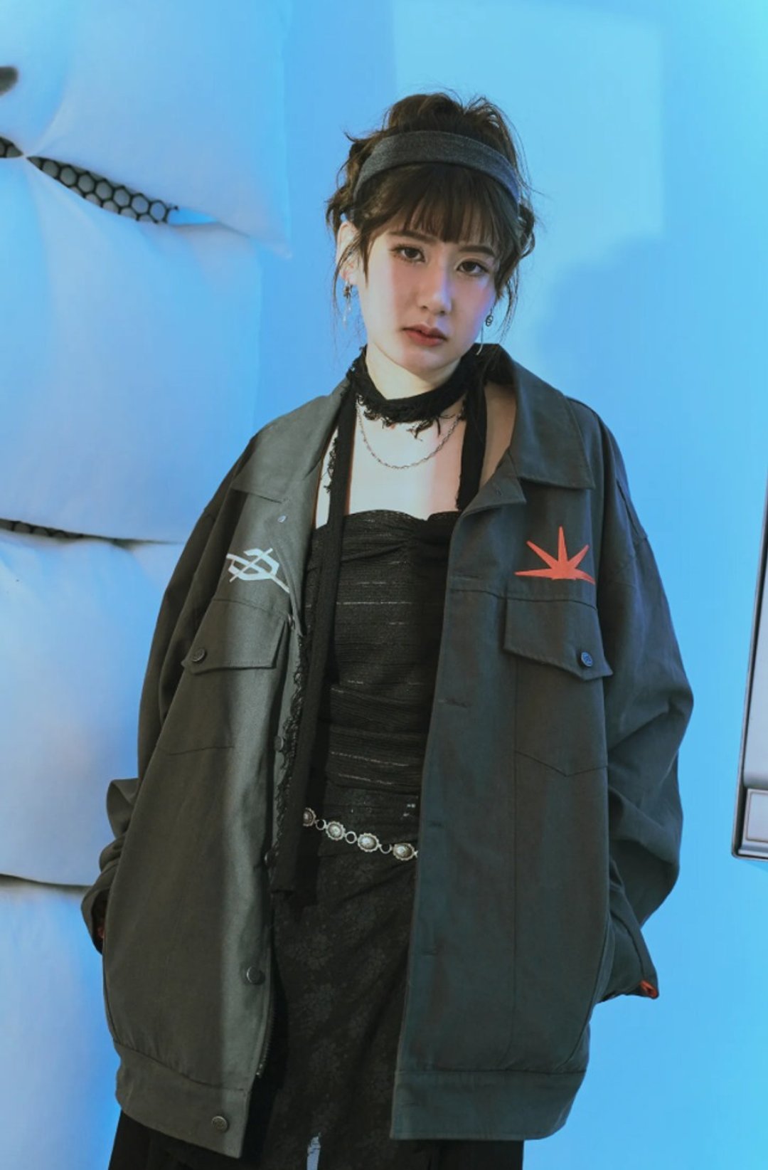 .67ARROW_DENIM CARGO JACKET_ 工装夹克 复古外套 - 男装外套 - 棉 灰色