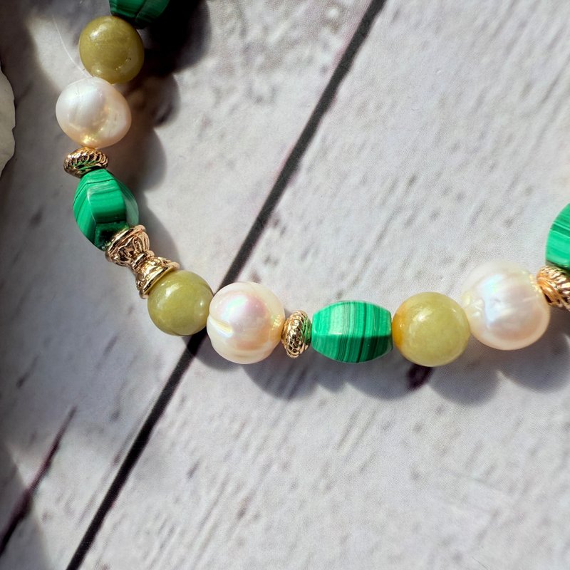 千里江山图 水晶 珍珠 礼物 手串 - 手链/手环 - 水晶 绿色