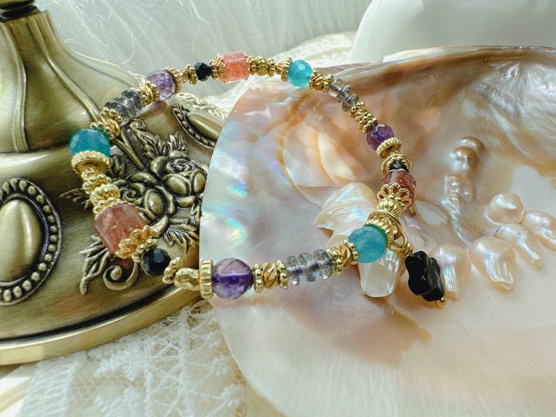 -万圣DoReMe-天然水晶黄铜手链 - 手链/手环 - 铜/黄铜 