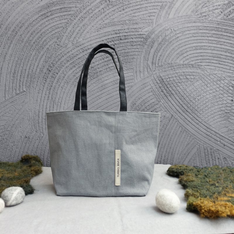 翻转二合一 浊河饮品收纳袋 | 绅士灰 | 饮料袋 | 收纳袋 | 五色 - 随行杯提袋/水壶袋 - 棉．麻 灰色