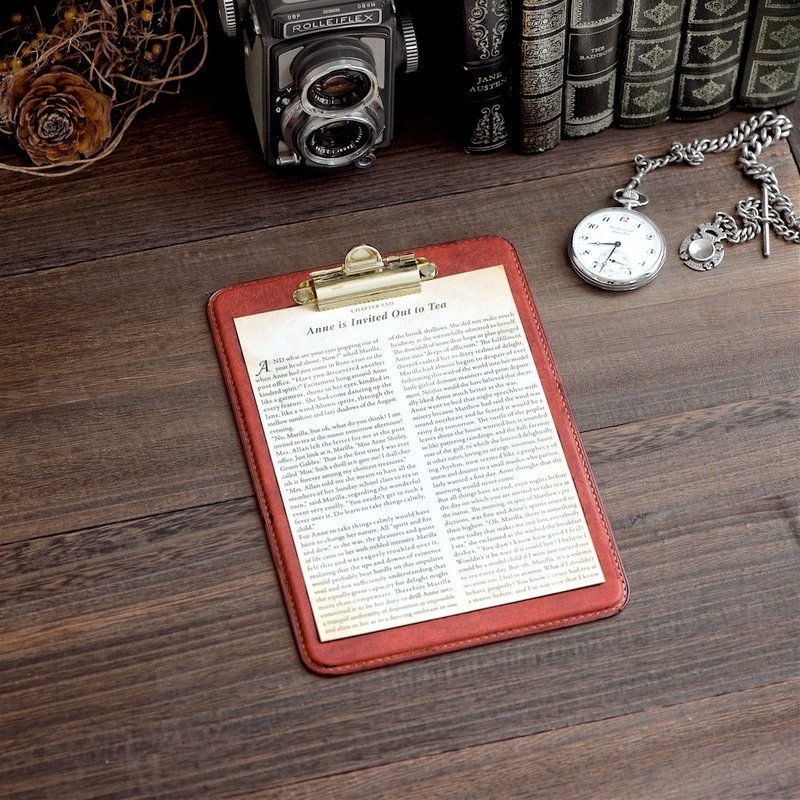 皮革记事夹板 B6尺寸 - 其他 - 真皮 红色