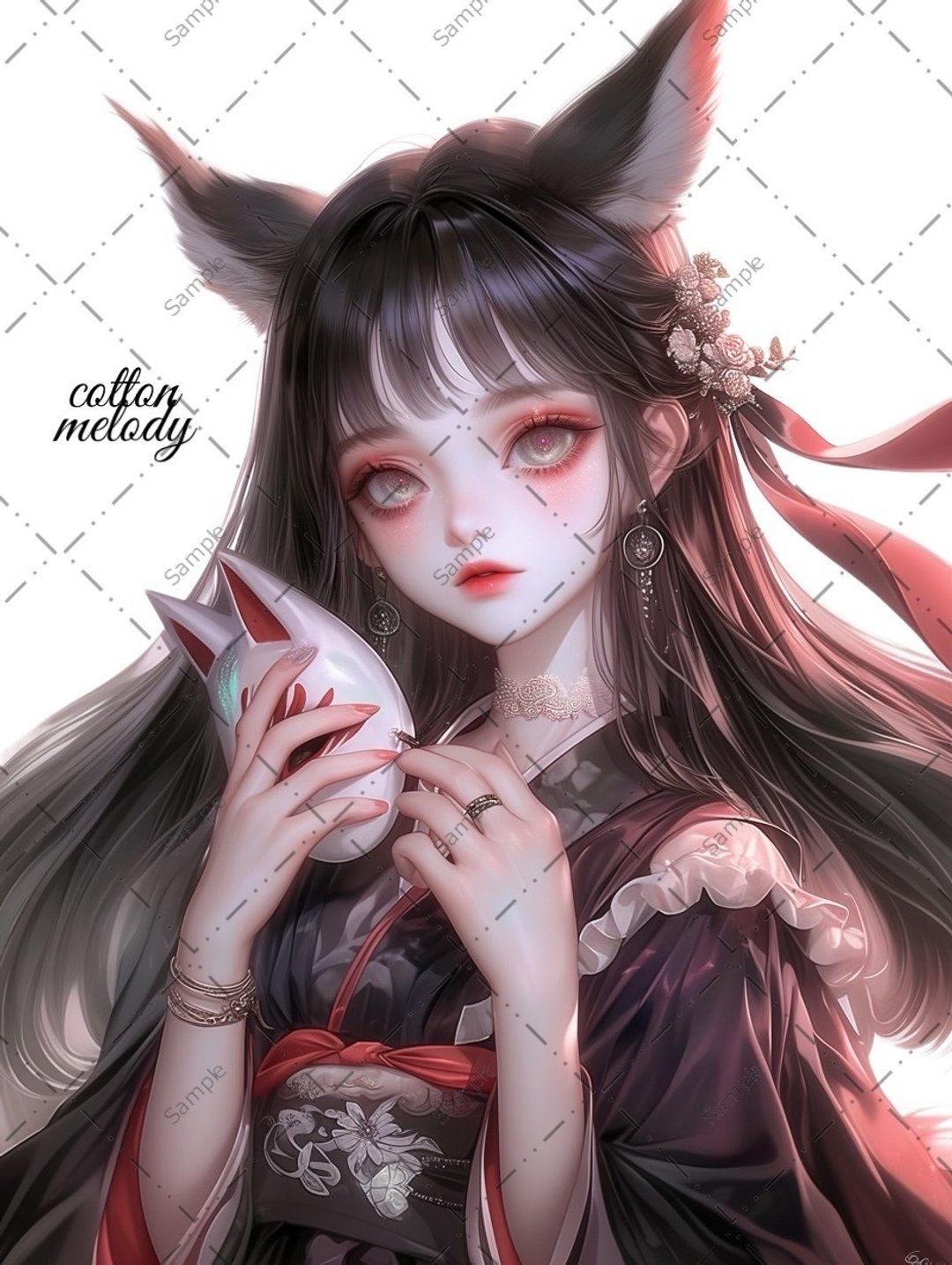 original sticker no.1481 人物贴纸 原创贴纸 人物贴纸 女孩贴纸 原创人物贴纸 - 贴纸 - 纸 