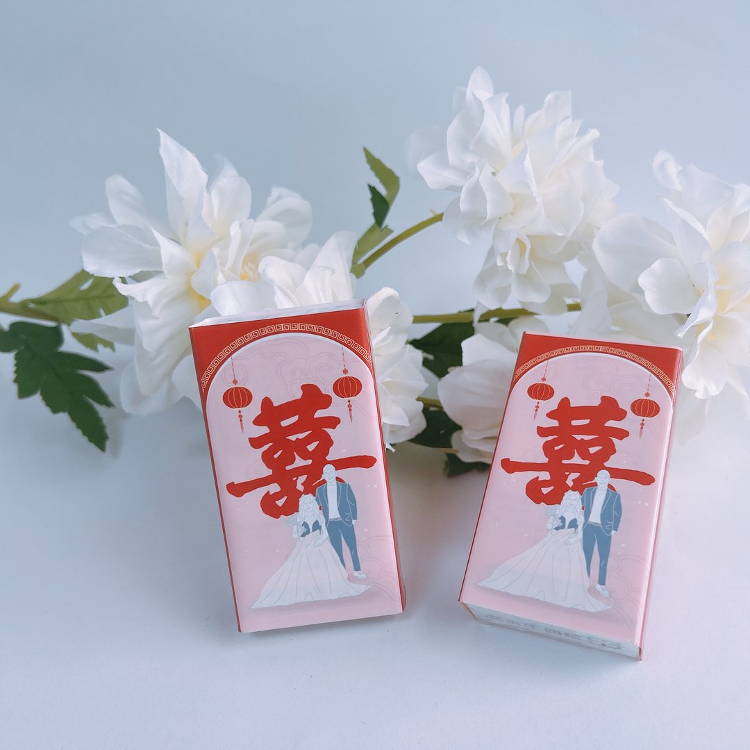 定制似颜绘 | 定制化 森永牛奶糖盒 婚礼小物  二进礼 毕业礼 位 - 零食/点心 - 新鲜食材 白色