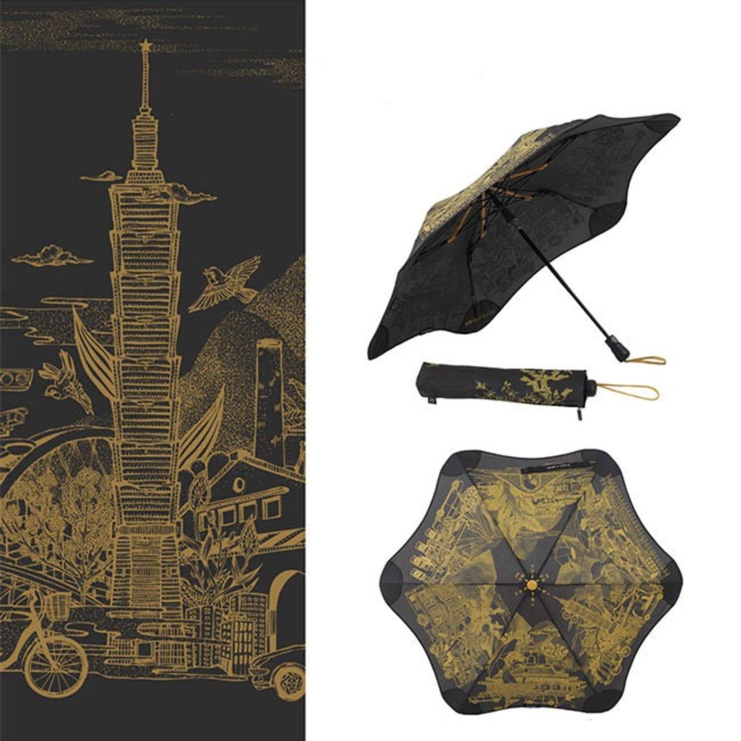 【BLUNT x TAIPEI】全球限量款  台北城市伞  折伞系列 (黯夜黑) - 雨伞/雨衣 - 其他材质 黑色