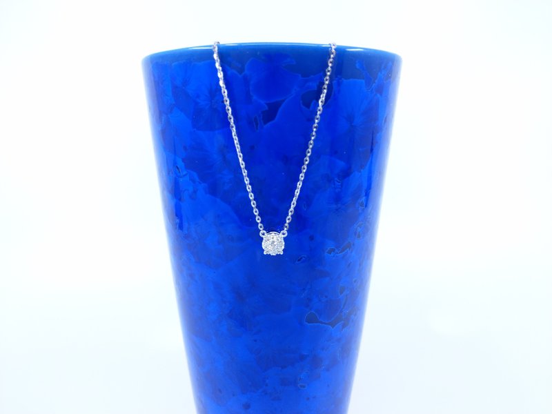 (现货)天然钻石18K项链 颈链 - 项链 - 钻石 白色