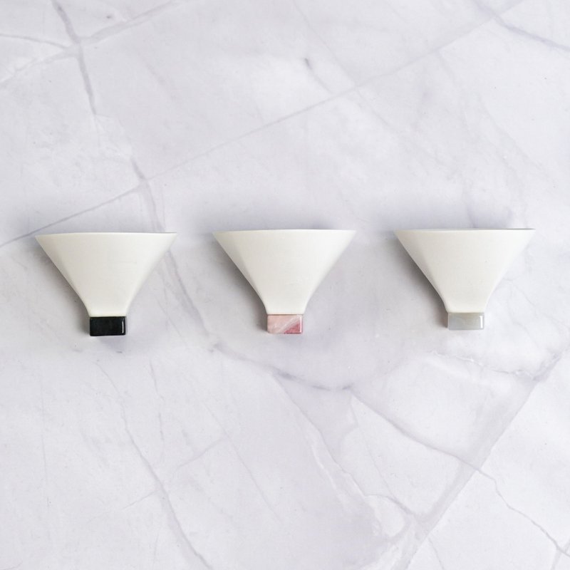 玉瓷杯-双入组 - 茶具/茶杯 - 玉石 白色