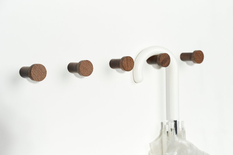 Thermo oak wall hook 25mm - 衣架/挂勾 - 木头 咖啡色