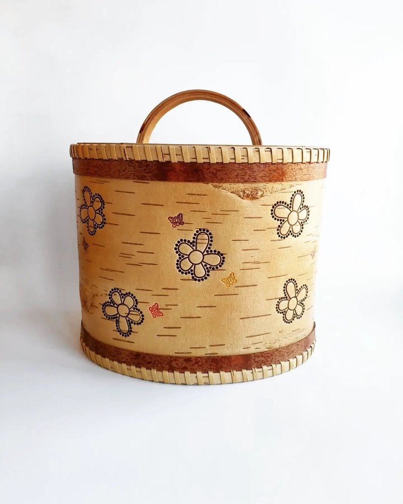 Birch bark box - 调味罐/酱料瓶 - 木头 