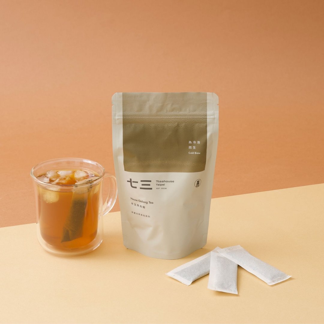 七三茶堂 研磨冷萃茶包丨半生熟乌龙 环保夹链袋 - 茶 - 纸 白色