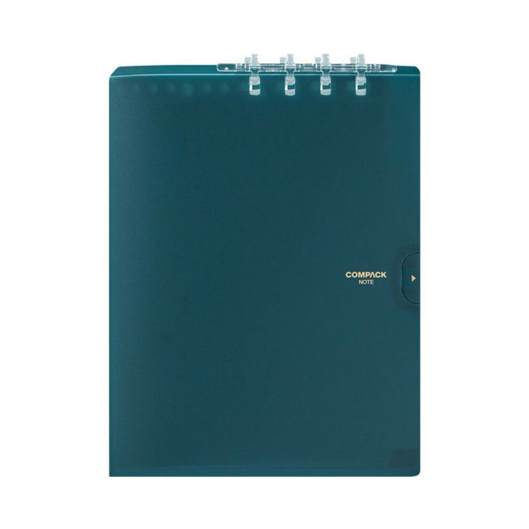 【KING JIM】COMPACT 可对折活页笔记本 透明海军蓝A4(9956TY-NV) - 笔记本/手帐 - 塑料 蓝色