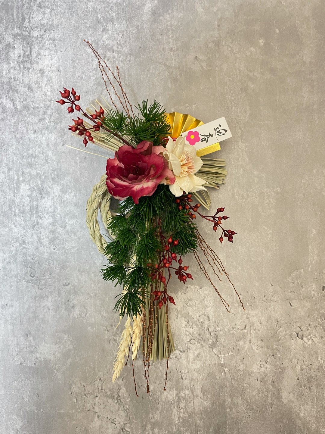【现货】新春日式注连绳/小双环款/新年花礼/索拉花/永生花 - 干燥花/捧花 - 植物．花 