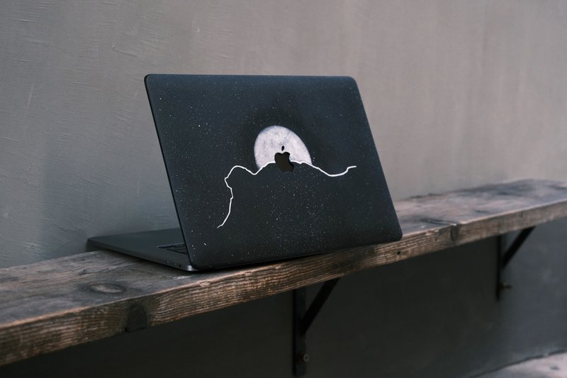 月球下的塞拉利昂  防摔皮革MacBook Case - 平板/电脑保护壳 - 人造皮革 黑色