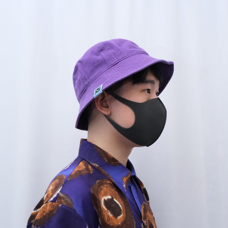 KAIKAI - Fearless - 水洗牛仔钟型渔夫帽 - 紫色 - 帽子 - 棉．麻 紫色