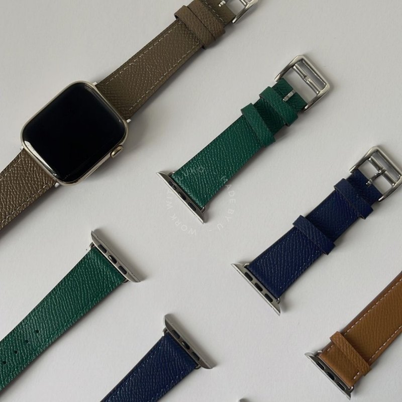 Apple Watch | 牛皮荔枝纹外缝真皮表带 - 表带 - 不锈钢 