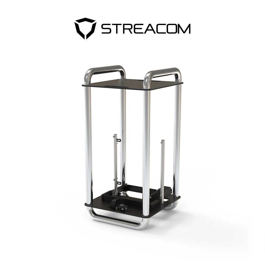 【STREACOM】DA6 立式开放 ITX 机壳 铬 - 电脑配件 - 不锈钢 灰色