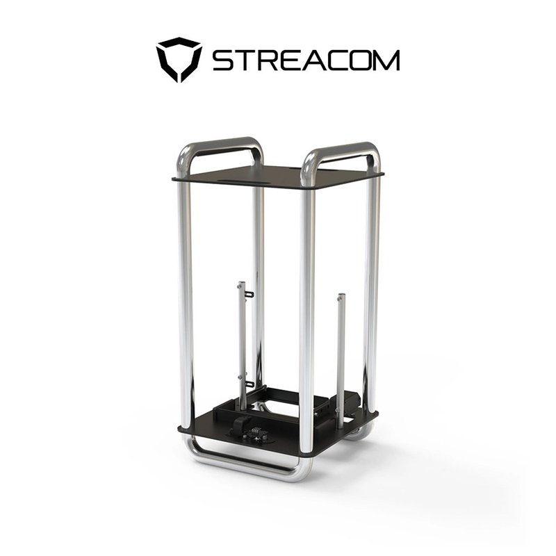 【STREACOM】DA6 立式开放 ITX 机壳 铬 - 电脑配件 - 不锈钢 灰色