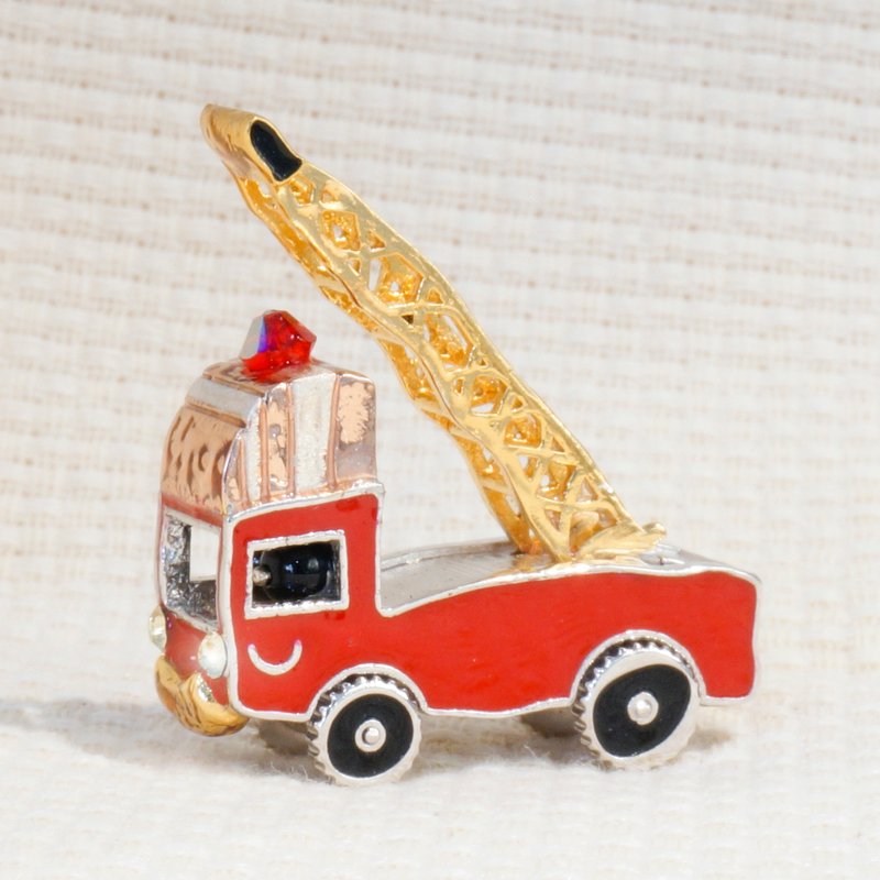 亲子珠宝 把儿童的图画变成项链坠子 立体珐琅 - 项链 - 纯银 红色