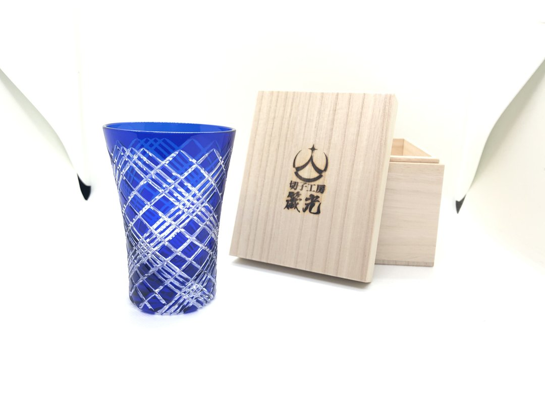 Bottom-to-bottom four Yarai tumbler - 玻璃杯 - 玻璃 蓝色