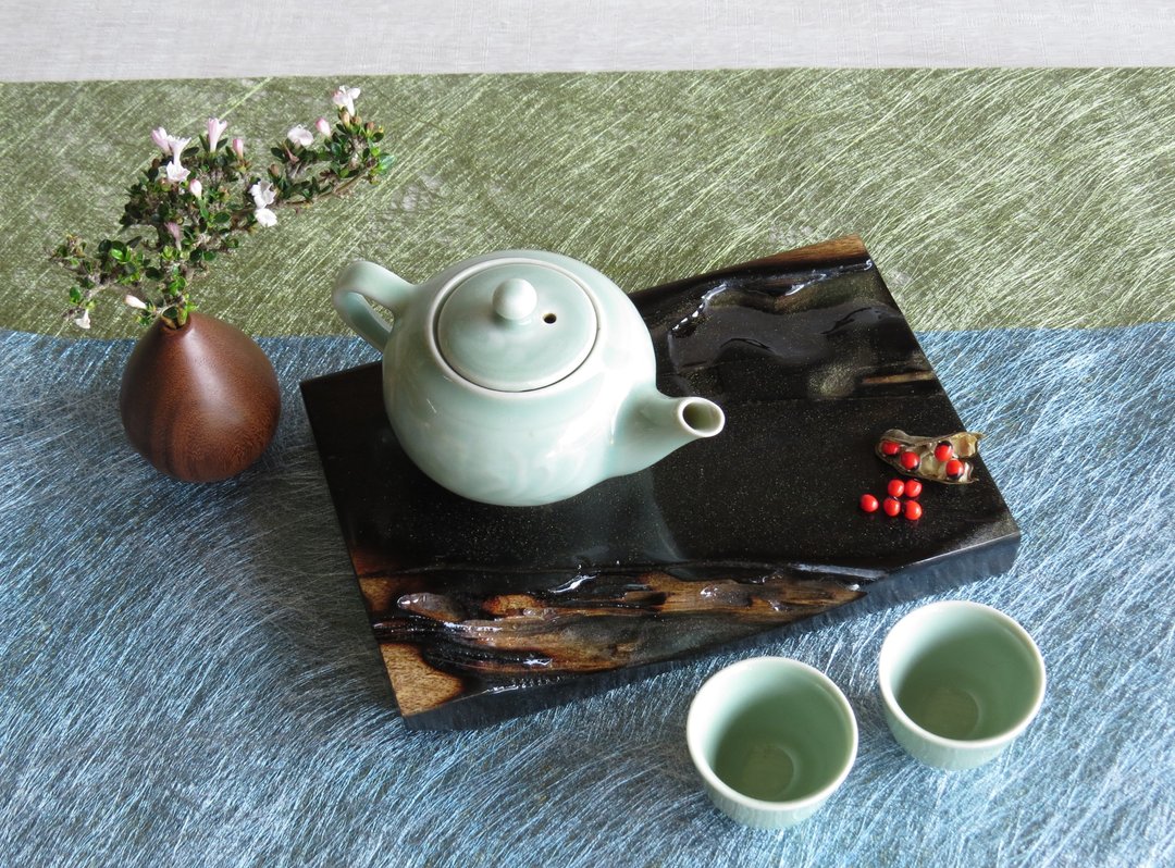 HO MOOD 解构系列—手作 原木茶盘 - 杯垫 - 木头 咖啡色