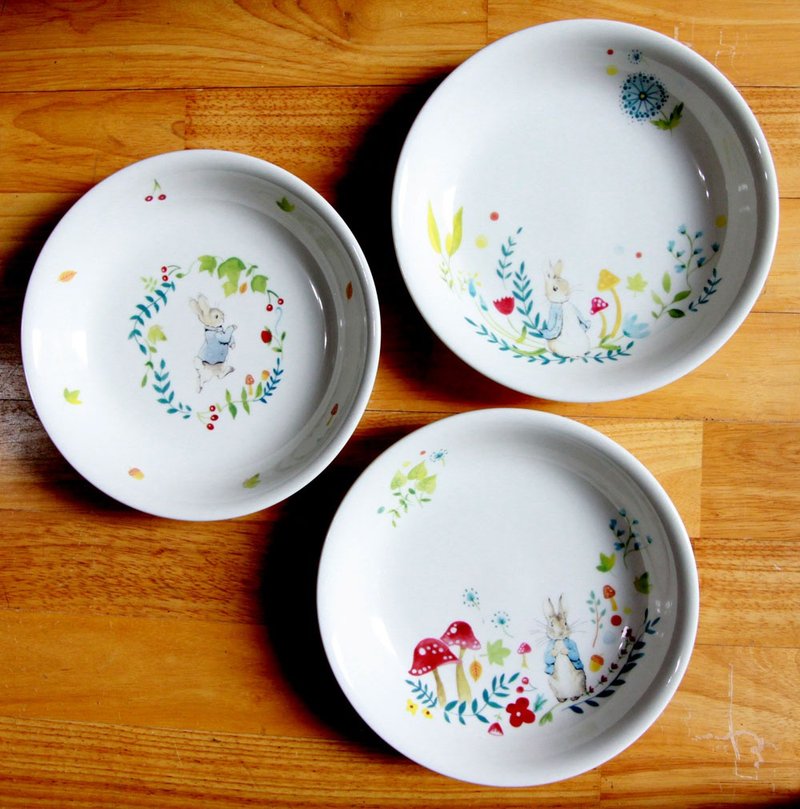 毕业礼物PETTER RABBIT彼得兔-魔法森林系列3入深盘(21cm) - 盘子/餐盘/盘架 - 陶 白色