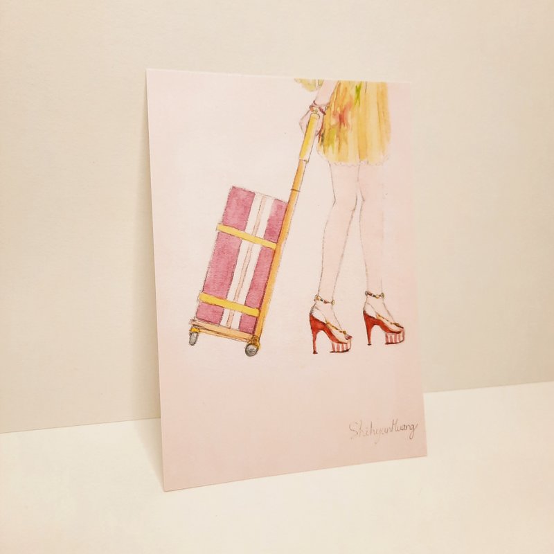 旅行的记忆原创水彩插画明信片卡片 - 卡片/明信片 - 纸 多色