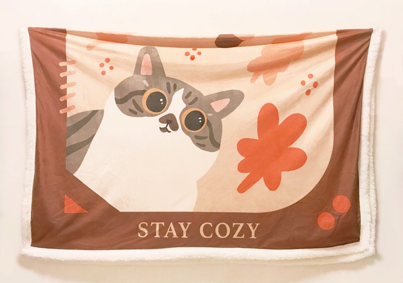 枫糖咪噜卷口味的羊羔毛毯 可订制毛孩 - 被子/毛毯 - 其他人造纤维 