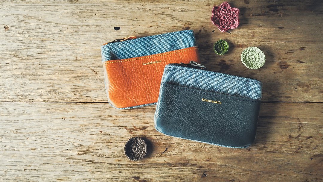 Indigo small case - 零钱包 - 棉 蓝色
