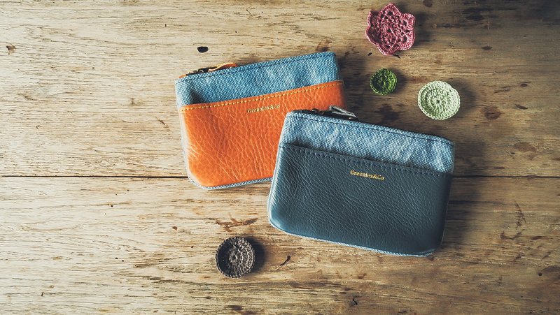 Indigo small case - 零钱包 - 棉 蓝色