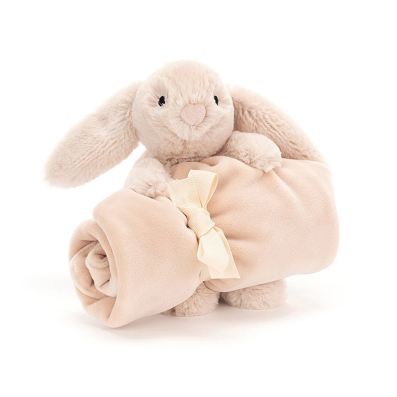 Jellycat 舒适柔软动物安抚巾 Shooshu Bunny Soother - 玩具/玩偶 - 聚酯纤维 粉红色