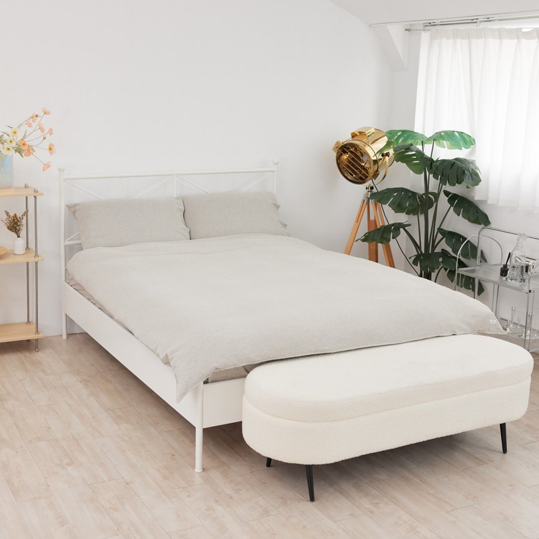 【标准/加大】MIT顶级有机棉天然针织寝具组-麻花灰 - 寝具 - 棉 灰色