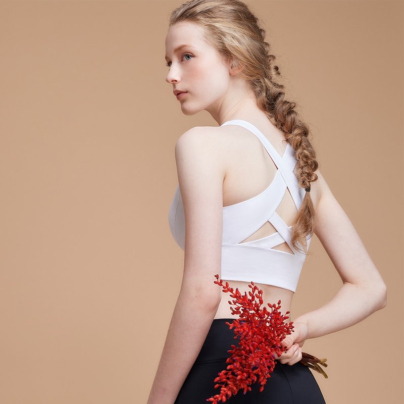 【MACACA】缪斯 V Bra - APA0783 白 - 女装运动内衣 - 尼龙 白色