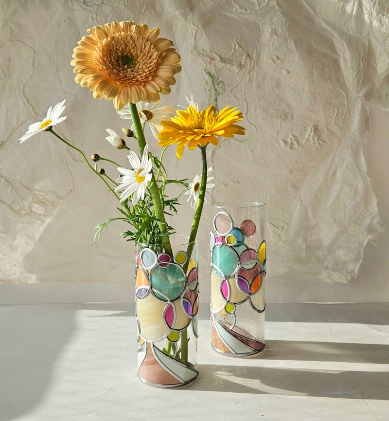 圆形花瓶 光结之树 - 花瓶/陶器 - 玻璃 多色