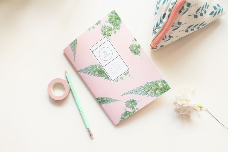 笔记本/ 春分小草绿系列 - 笔记本/手帐 - 纸 粉红色