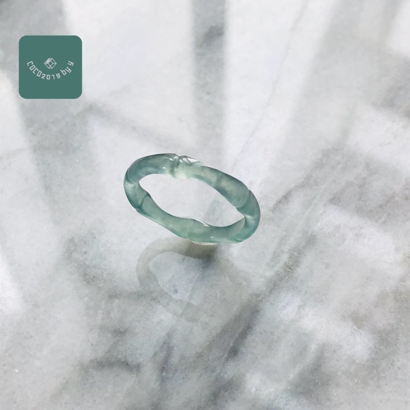 翡翠戒指 天然石  危地马拉产　15号 - 戒指 - 玉石 绿色