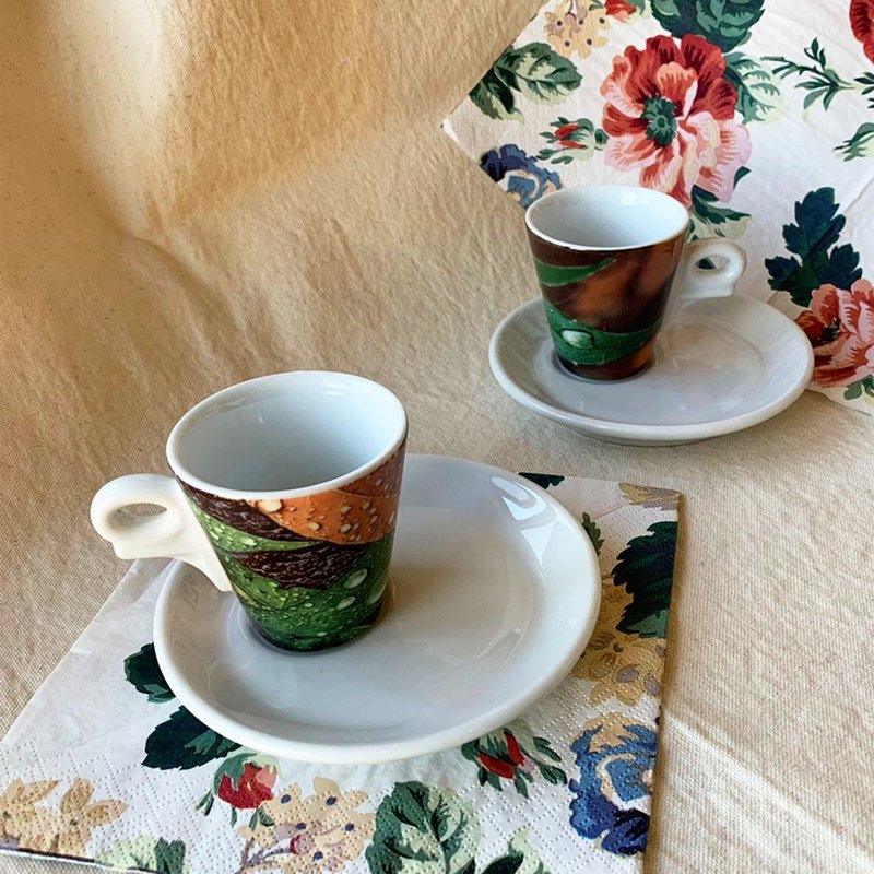 意大利 A d'ANCAP Modello 卡拉拉咖啡精品陶瓷咖啡杯盘组I 绝版 - 咖啡杯/马克杯 - 瓷 咖啡色