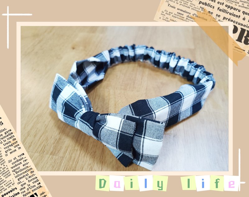 超舒适蝴蝶结发带/金门花帔布/松紧带款 - 发带/发箍 - 棉．麻 