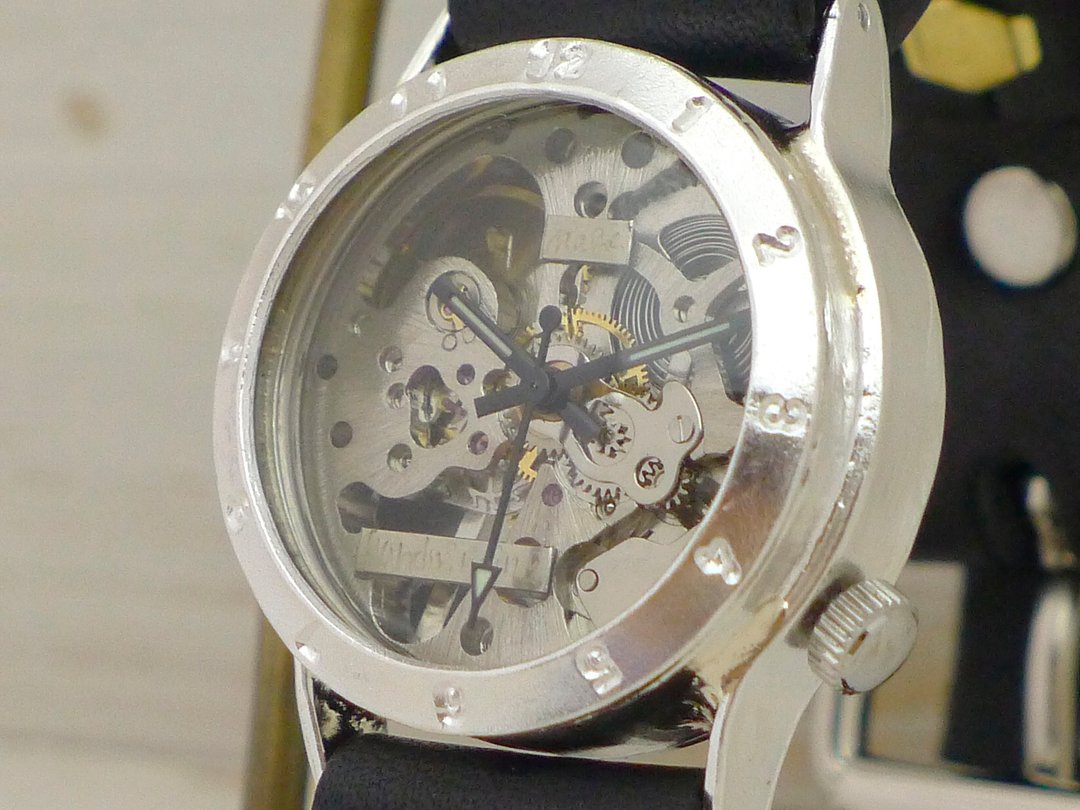 SHW027 Arabian Bezel Manual Winding Silver925 Men's 32mm Handmade Watch (SHW027 Arabia) - 女表 - 纯银 银色